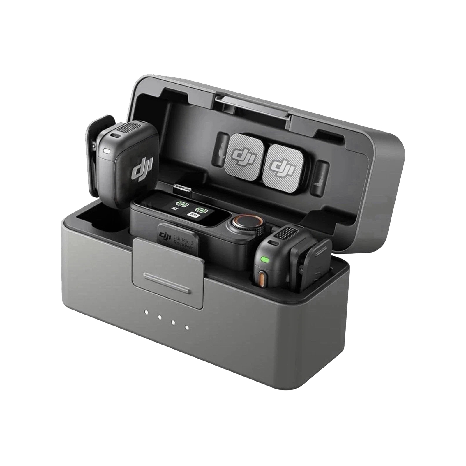 Микрофонная радиосистема для камеры, для смартфона DJI MIC 3 2TX + 1RX + Charging Case